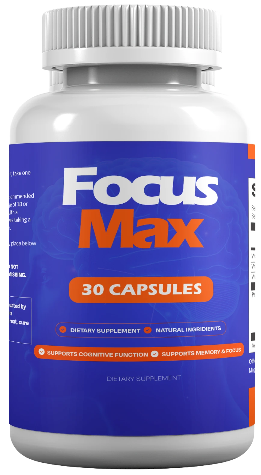 Focusmax capsule bottle packaging