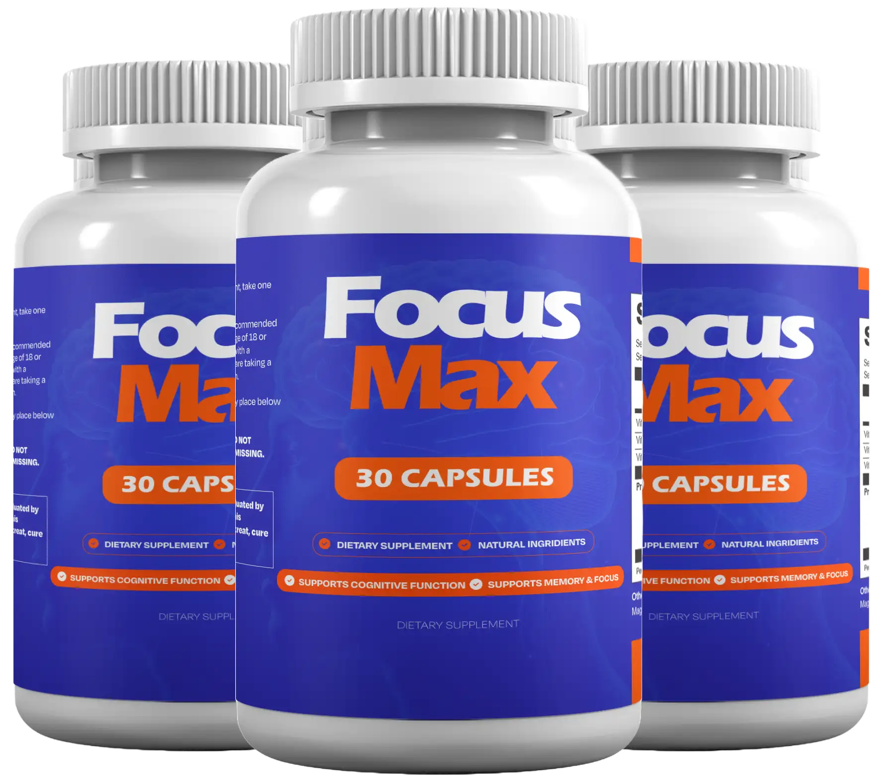 Focusmax brain performance support bottles